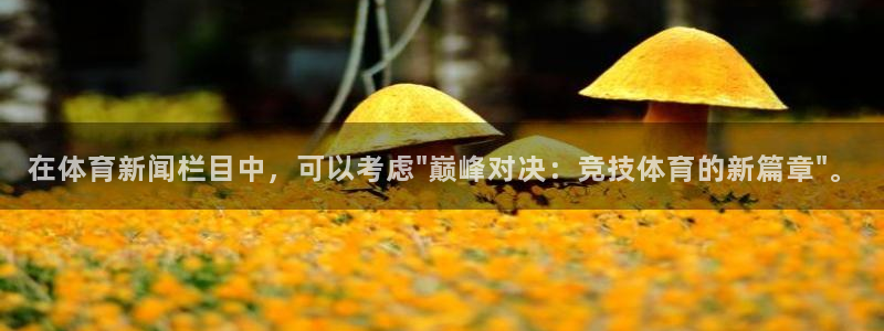 在体育新闻栏目中，可以考虑\